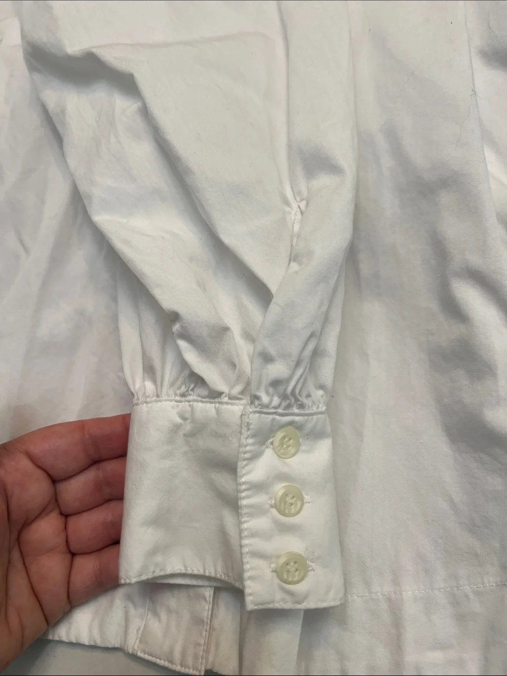 FREE PEOPLE WOMEN’S WHITE ABBEY BUTTON UP LONG SLEEVE COTTON SHIRT WRAP TIE XS